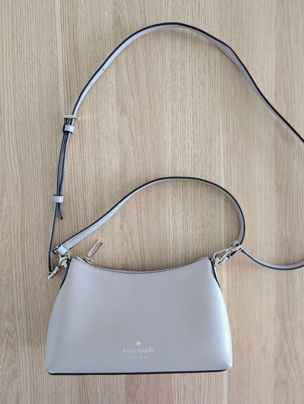 Kate Spade Pebbled Leather Crossbody Bag - Light Taupe